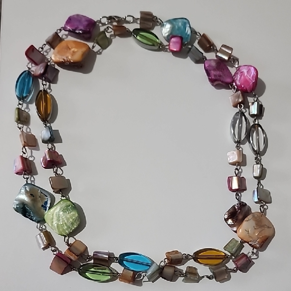 Antique Multicolor Gemstone Necklace